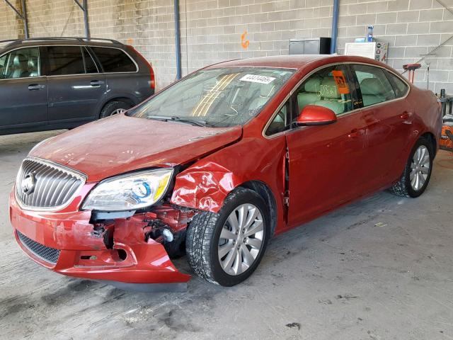 1G4PP5SK8F4175647 - 2015 BUICK VERANO MAROON photo 2