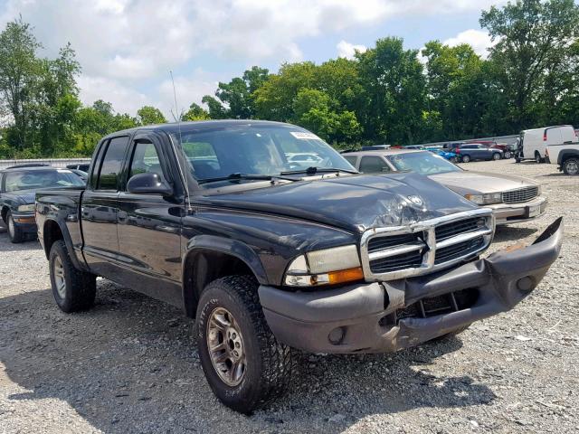 1D7HG38K64S556870 - 2004 DODGE DAKOTA QUA BLACK photo 1