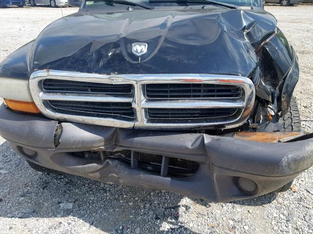 1D7HG38K64S556870 - 2004 DODGE DAKOTA QUA BLACK photo 7