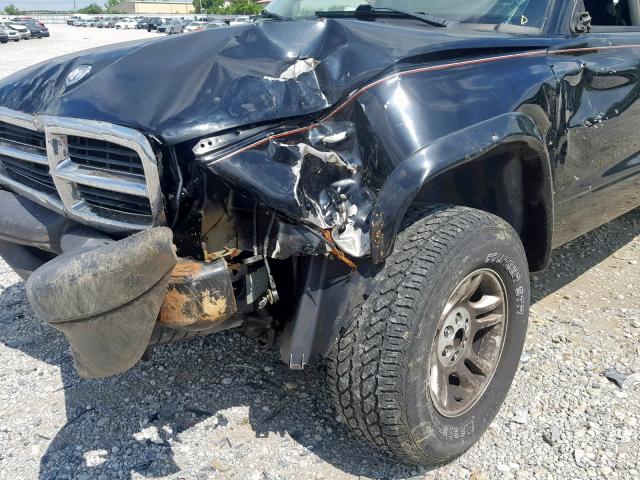 1D7HG38K64S556870 - 2004 DODGE DAKOTA QUA BLACK photo 9