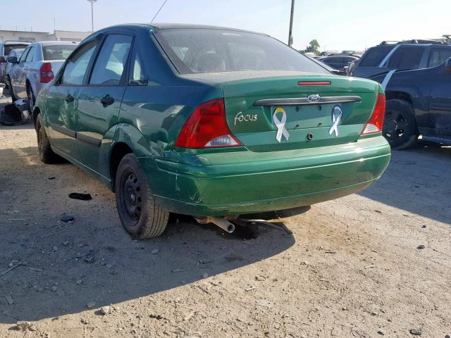 1FAFP33P32W236535 - 2002 FORD FOCUS LX GREEN photo 3