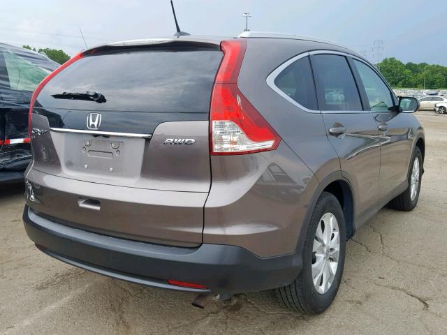 5J6RM4H70DL042011 - 2013 HONDA CR-V EXL BROWN photo 4