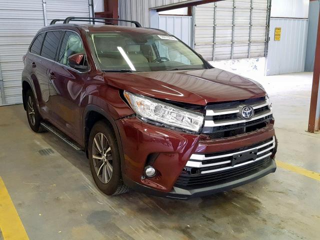 5TDJZRFH5JS849485 - 2018 TOYOTA HIGHLANDER BURGUNDY photo 1