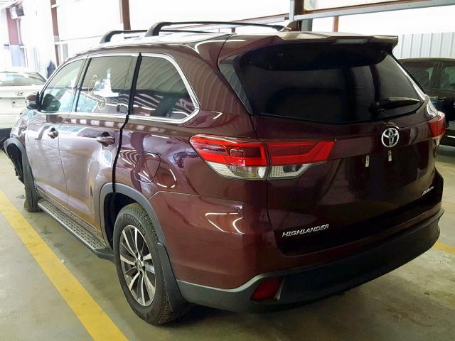 5TDJZRFH5JS849485 - 2018 TOYOTA HIGHLANDER BURGUNDY photo 3