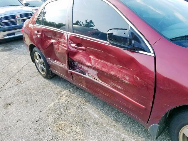 1HGCM56885A141736 - 2005 HONDA ACCORD EX RED photo 9