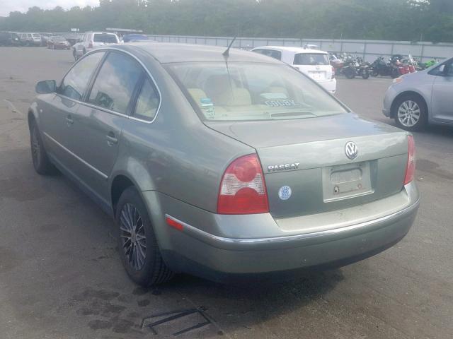 WVWPD63B02P456495 - 2002 VOLKSWAGEN PASSAT GLS GRAY photo 3