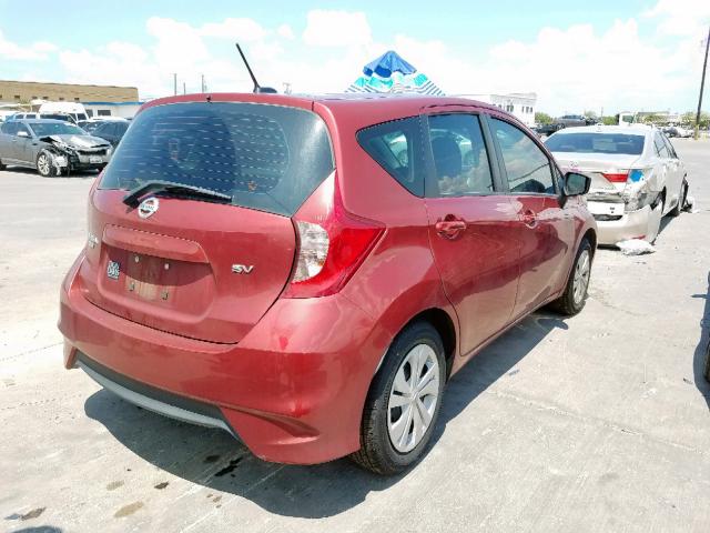 3N1CE2CP7HL374335 - 2017 NISSAN VERSA NOTE RED photo 4