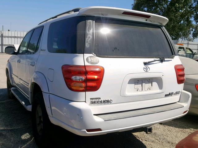 5TDBT48A31S002697 - 2001 TOYOTA SEQUOIA LI WHITE photo 3