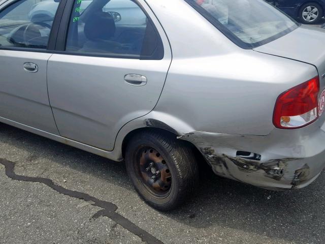 KL1TD52665B450528 - 2005 CHEVROLET AVEO BASE ვერცხლისფერი ფოტო 9