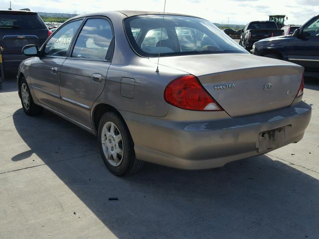 KNAFB121135301011 - 2003 KIA SPECTRA BA TAN photo 3