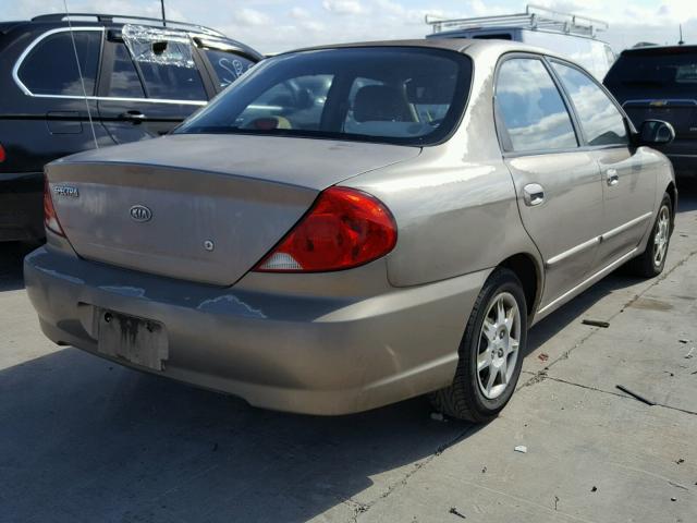 KNAFB121135301011 - 2003 KIA SPECTRA BA TAN photo 4