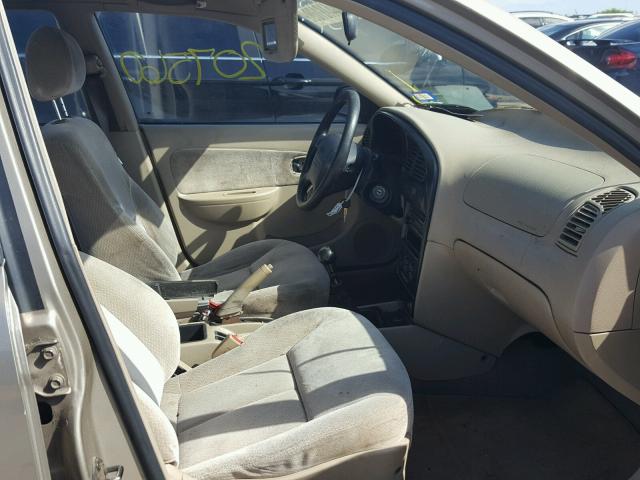 KNAFB121135301011 - 2003 KIA SPECTRA BA TAN photo 5