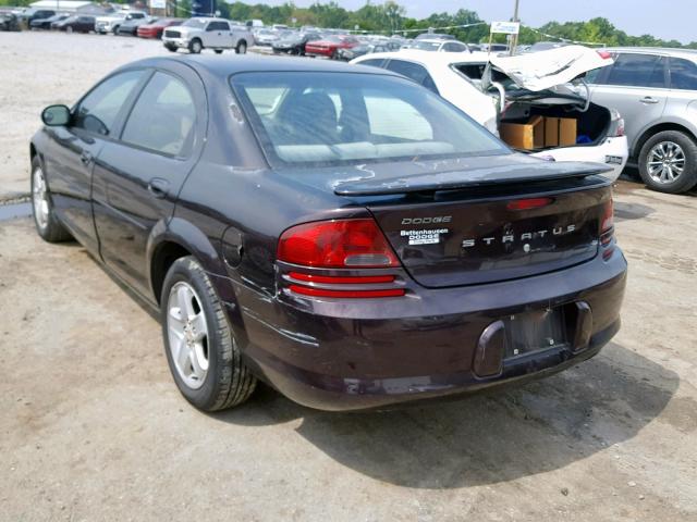 1B3EL46X73N507057 - 2003 DODGE STRATUS SE PURPLE photo 3