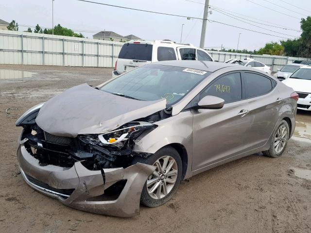 5NPDH4AE3EH542893 - 2014 HYUNDAI ELANTRA SE BROWN photo 2