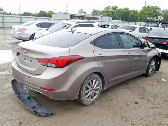 5NPDH4AE3EH542893 - 2014 HYUNDAI ELANTRA SE BROWN photo 4