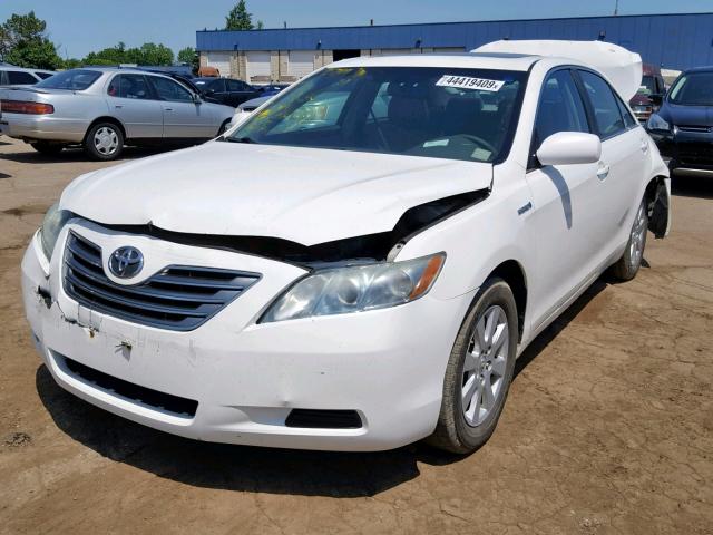 4T1BB46K39U065185 - 2009 TOYOTA CAMRY HYBR WHITE photo 2