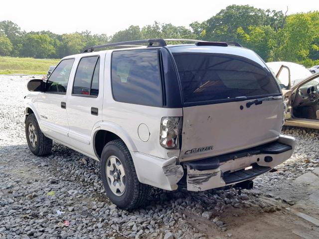 1GNDT13X14K160056 - 2004 CHEVROLET BLAZER WHITE photo 3