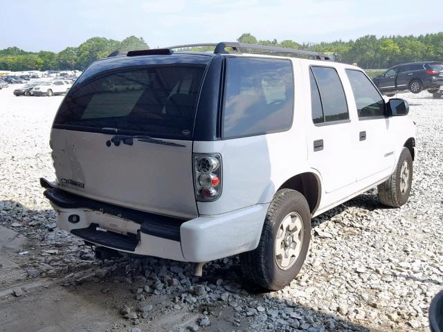 1GNDT13X14K160056 - 2004 CHEVROLET BLAZER WHITE photo 4