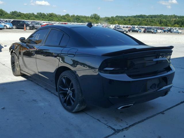 2C3CDXHG1HH536947 - 2017 DODGE CHARGER SX BLACK photo 3