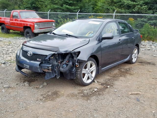 2T1BE4EE1AC031027 - 2010 TOYOTA COROLLA XR GRAY photo 2