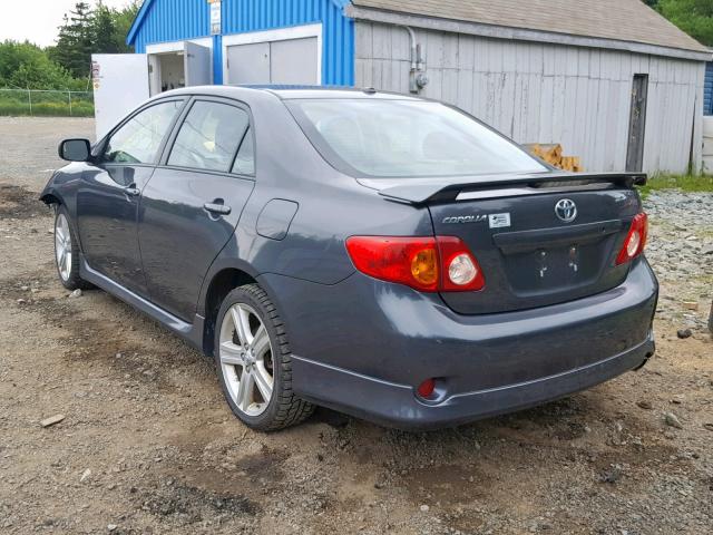 2T1BE4EE1AC031027 - 2010 TOYOTA COROLLA XR GRAY photo 3