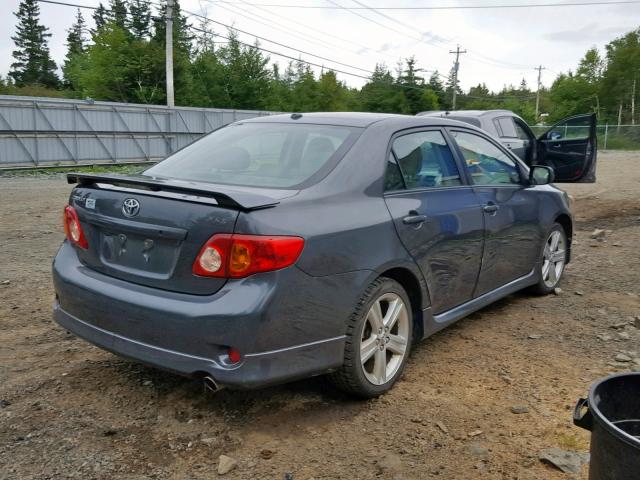 2T1BE4EE1AC031027 - 2010 TOYOTA COROLLA XR GRAY photo 4