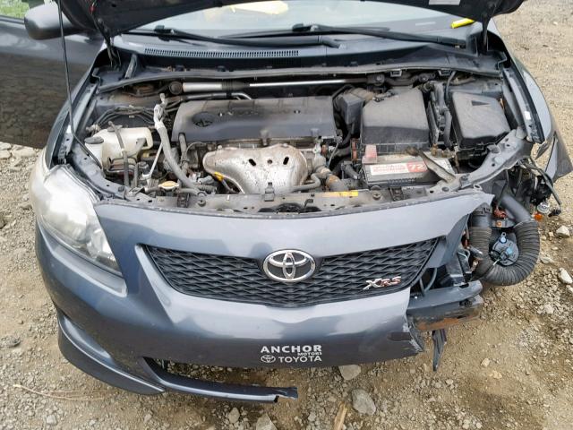 2T1BE4EE1AC031027 - 2010 TOYOTA COROLLA XR GRAY photo 7