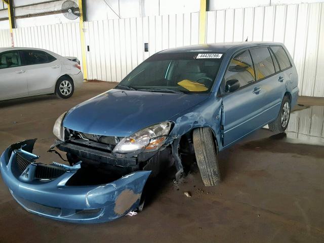 JA3AD29F94U026203 - 2004 MITSUBISHI LANCER LS BLUE photo 2