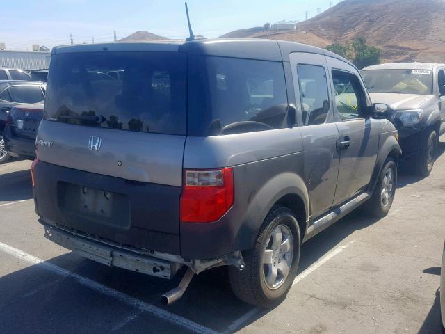 5J6YH28695L005472 - 2005 HONDA ELEMENT EX GRAY photo 4