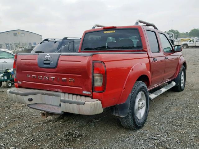 1N6ED27YX1C382049 - 2001 NISSAN FRONTIER C RED photo 4