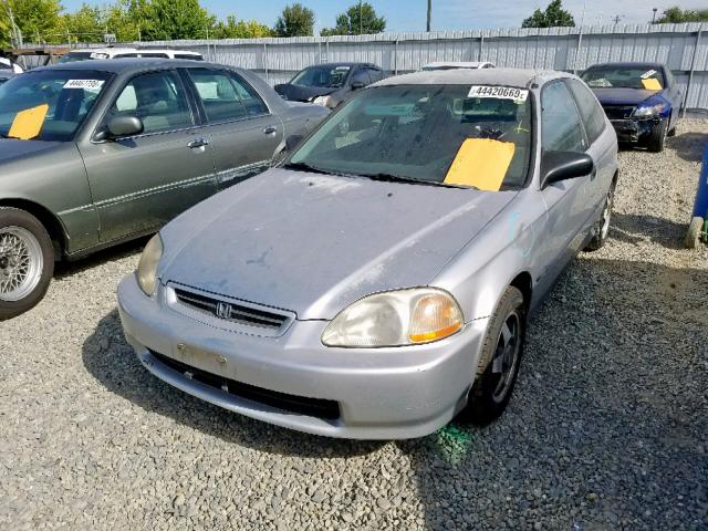 2HGEJ6421WH103256 - 1998 HONDA CIVIC CX SILVER photo 2