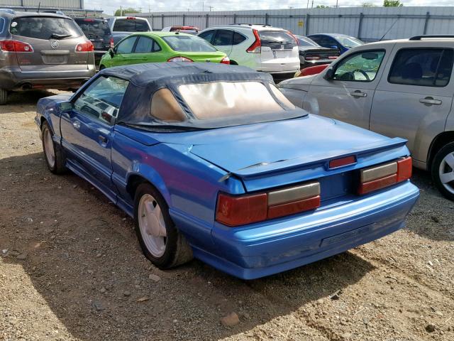 1FABP40E9JF157277 - 1988 FORD MUSTANG LX BLUE photo 3