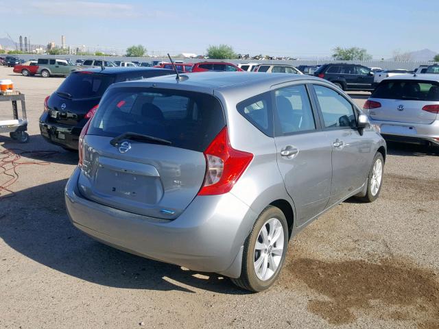 3N1CE2CP0EL373457 - 2014 NISSAN VERSA NOTE SILVER photo 4