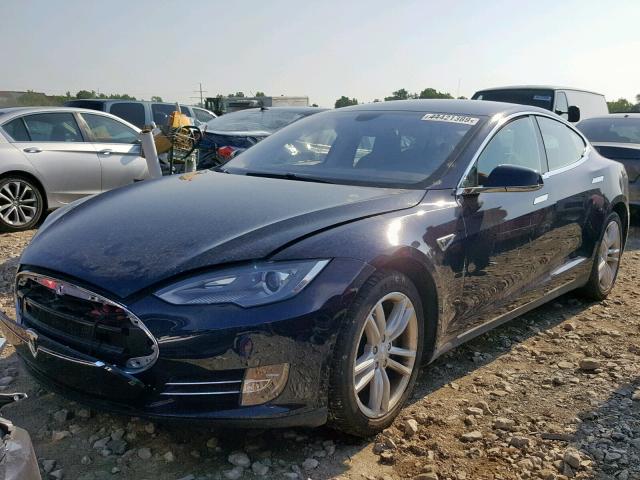 5YJSA1H16EFP52187 - 2014 TESLA MODEL S Mavi foto 2