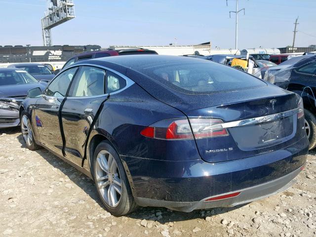 5YJSA1H16EFP52187 - 2014 TESLA MODEL S Mavi foto 3