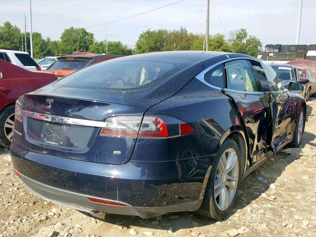 5YJSA1H16EFP52187 - 2014 TESLA MODEL S Mavi foto 4