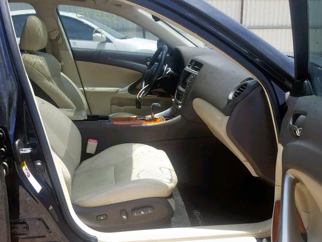 JTHBK262592088681 - 2009 LEXUS IS 250 BLUE photo 5