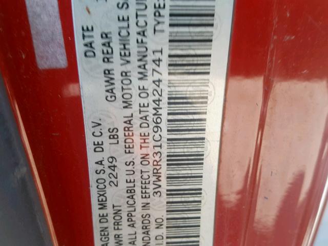 3VWRR31C96M424741 - 2006 VOLKSWAGEN NEW BEETLE Rot Foto 10