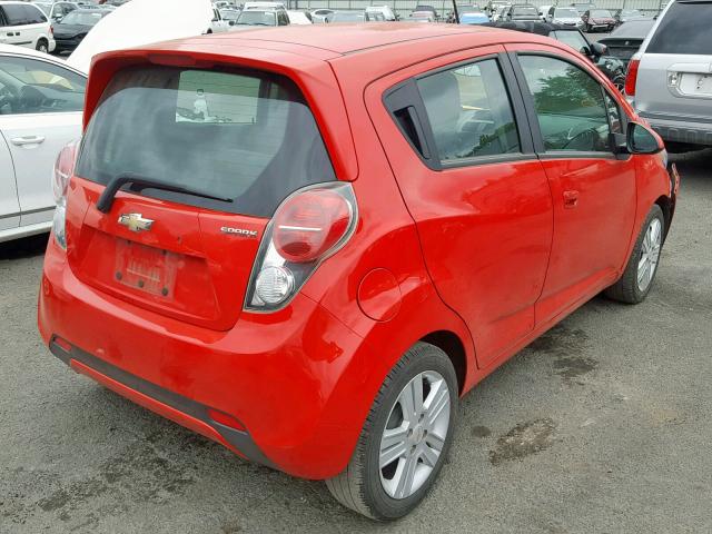 KL8CA6S9XEC575035 - 2014 CHEVROLET SPARK LS RED photo 4