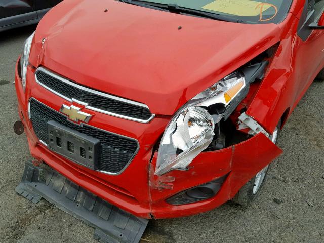 KL8CA6S9XEC575035 - 2014 CHEVROLET SPARK LS RED photo 9