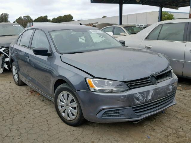 3VW1K7AJ6DM287942 - 2013 VOLKSWAGEN JETTA BASE GRAY photo 1