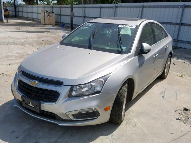 1G1P75SZ8F7254566 - 2015 CHEVROLET CRUZE GRAY photo 2