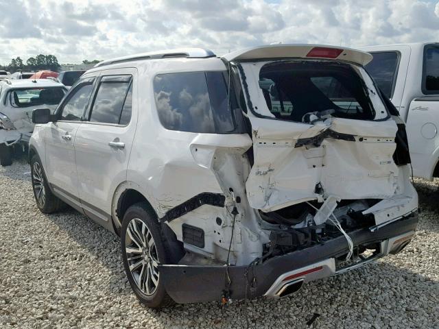 1FM5K8HTXGGC71190 - 2016 FORD EXPLORER P WHITE photo 3