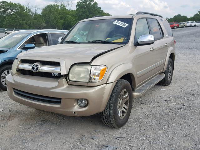 5TDBT48A97S285650 - 2007 TOYOTA SEQUOIA LI GOLD photo 2