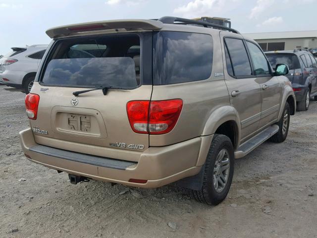 5TDBT48A97S285650 - 2007 TOYOTA SEQUOIA LI GOLD photo 4