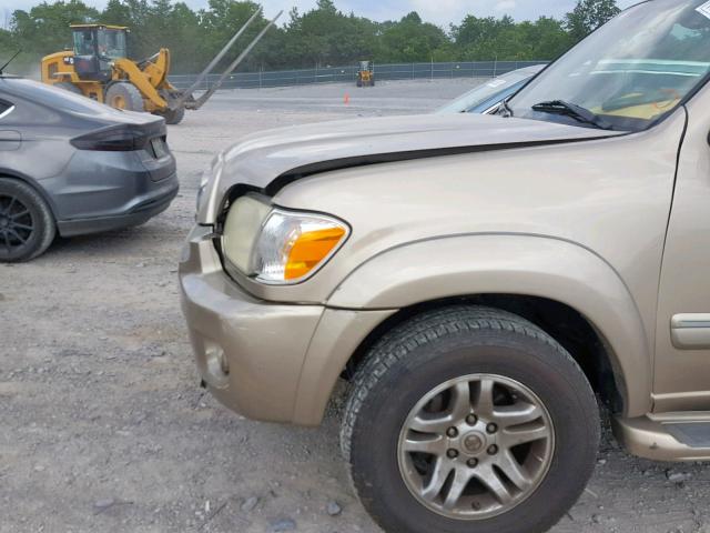 5TDBT48A97S285650 - 2007 TOYOTA SEQUOIA LI GOLD photo 9