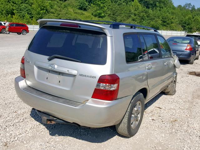 JTEEP21A370221179 - 2007 TOYOTA HIGHLANDER SILVER photo 4