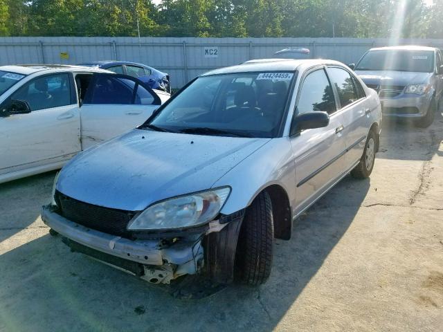 2HGES16394H553207 - 2004 HONDA CIVIC DX V SILVER photo 2