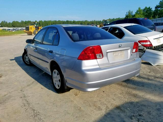 2HGES16394H553207 - 2004 HONDA CIVIC DX V SILVER photo 3