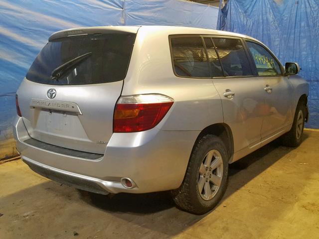 5TDJK3EH7AS013311 - 2010 TOYOTA HIGHLANDER SILVER photo 4